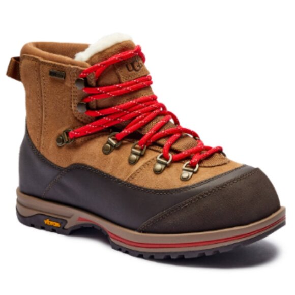 UGG Womens Brecken Lace Up Suede WP Boots Chestnut 1158221 Size 10 New No Box - Picture 1 of 9